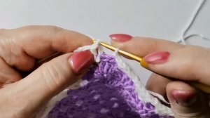 Как поменять цвет нити в бабушкином квадрате