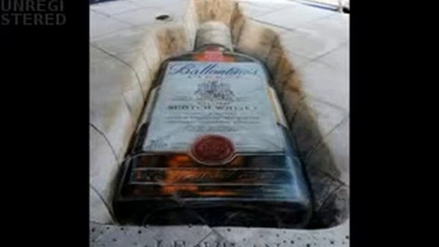 3D рисунки мелками на асфальте ; обман зрения mp4 смотреть онлайн