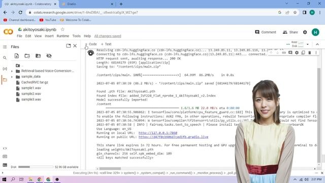 Aki Toyosaki AI Voice Model - RVC 1-CLICK Google Colab Setup смотреть онлайн