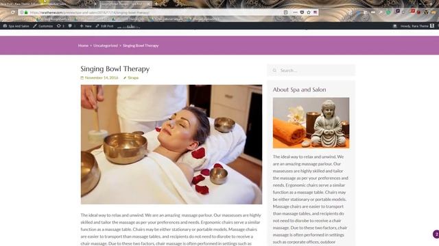 Step 6: Our Services Section | Spa and Salon WordPress Theme смотреть онлайн