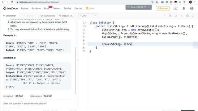 LeetCode 332. Reconstruct Itinerary Explanation and Solution смотреть онлайн