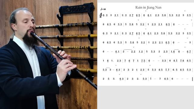 Intro to Dongxiao - Song #24 - Rain in Jiang Nan (F Key) смотреть онлайн