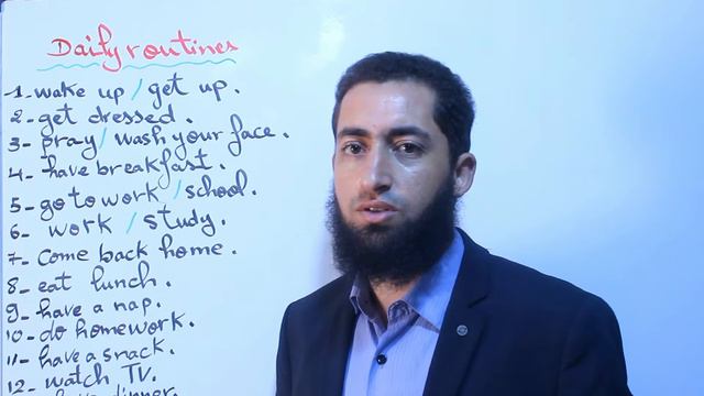 الإنجليزية من الصفر للمبتدئين / الدرس 27: الروتين اليومي / Daily routines in English смотреть онлайн