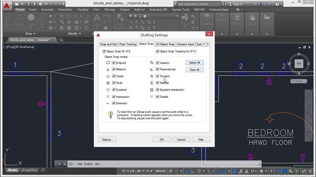 Learning Autodesk AutoCAD 2015 OSNAP смотреть онлайн