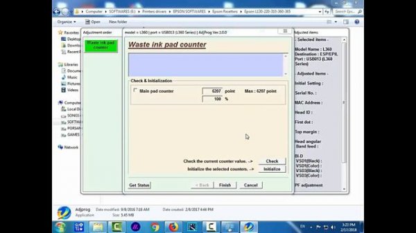 Epson L380 Resetter | 2 Red lights one by one Blinking [January 2024]