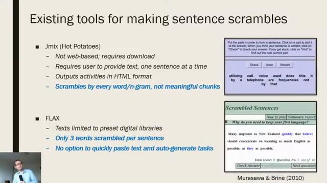 TextMix: A CALL app that uses NLP and APIs to generate chunked sentence scramble tasks смотреть онлайн