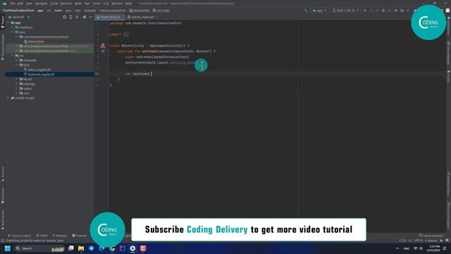 Android Studio Kotlin Tutorial - How to custom font TextView in Android Studio | Android Tutorial смотреть онлайн