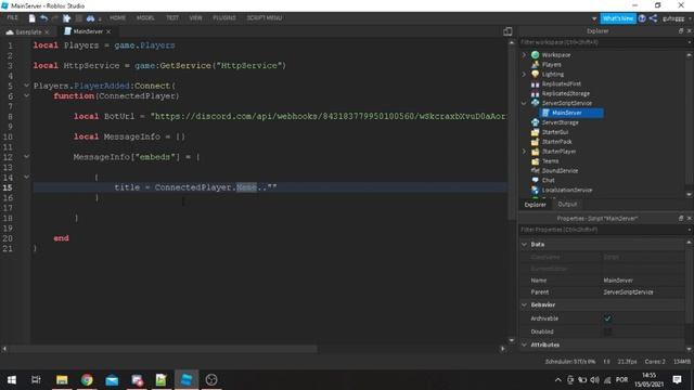 Criando um Bot do Discord diretamente no Roblox Studio! - Roblox Studio Tutorial смотреть онлайн