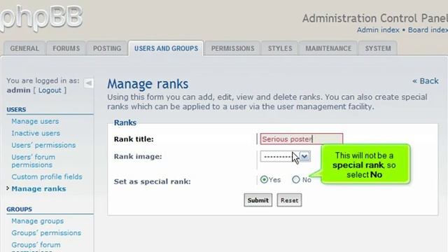 PHPBB3 - How to manage user ranks in phpBB смотреть онлайн