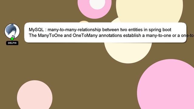 MySQL : many-to-many-relationship between two entities in spring boot смотреть онлайн