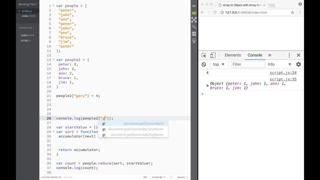 Javascript Array Reduce - Create a New Object смотреть онлайн