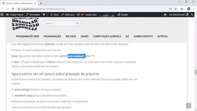 Aula 20 - Python - Biblioteca Padrão - Módulo I/O смотреть онлайн