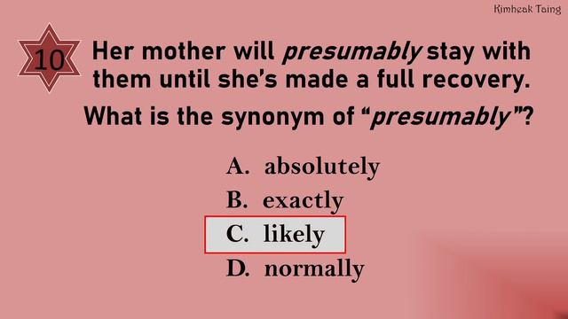 English Vocabulary Practice Test | Synonyms with Examples 3| Test Your English Vocabulary Skills смотреть онлайн