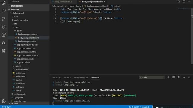 Event Binding in Angular 8 - Angular Tutorial for Beginners 2019 - Angular Event Binding Tutorial 0 смотреть онлайн