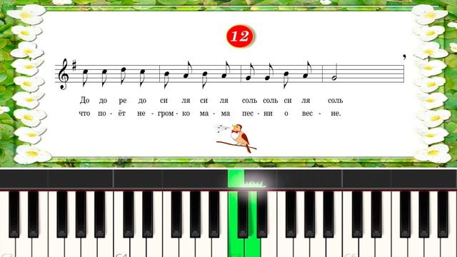 Песни для детей "ВЕСНА" | Синтезия НОТЫ | Красивая песня для мамы| Cольфеджио для начинающих смотреть онлайн