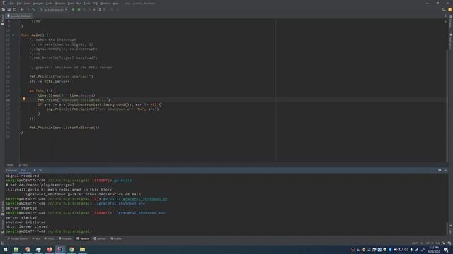 Graceful shutdown of http.Server in Go смотреть онлайн