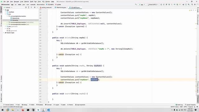 Connect to SQLite Local Database ( insert + update + delete + search) in Android Java With Code смотреть онлайн