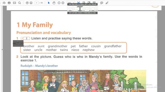 Комарова 5 класс страница 6 упр 1 Моя семья My family смотреть онлайн