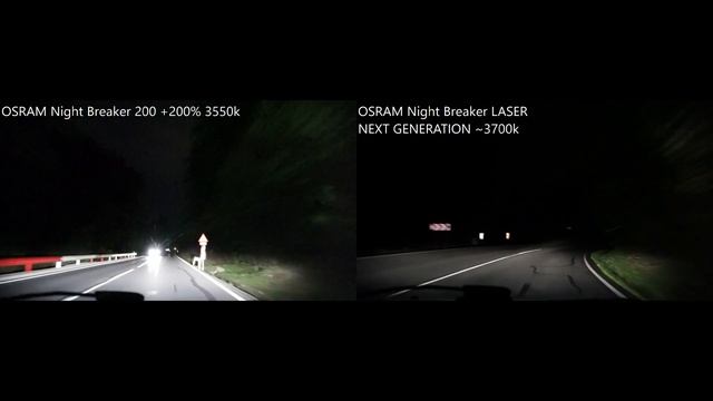 OSRAM NIGHT BREAKER +200% Vs OSRAM Night Breaker LASER NEXT GEN