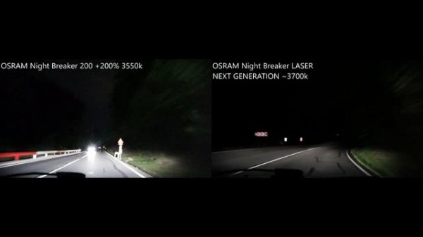 OSRAM NIGHT BREAKER +200% vs OSRAM Night Breaker LASER NEXT GEN