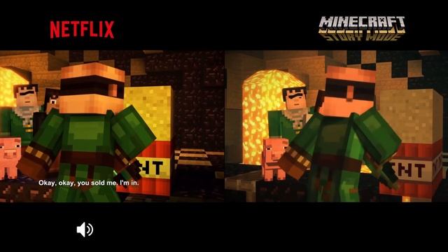 Minecraft: Story Mode | Episode 2 | Boomtown Full scene // Netflix & Original Comparison | 4K смотреть онлайн