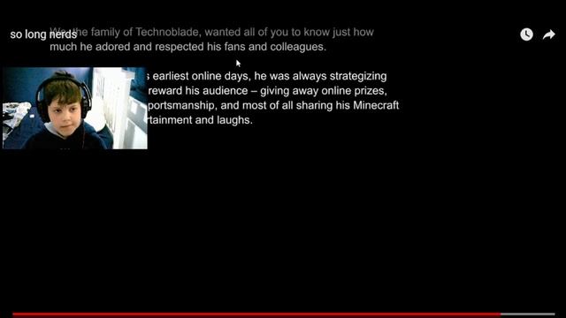 i react to technoblades final message смотреть онлайн