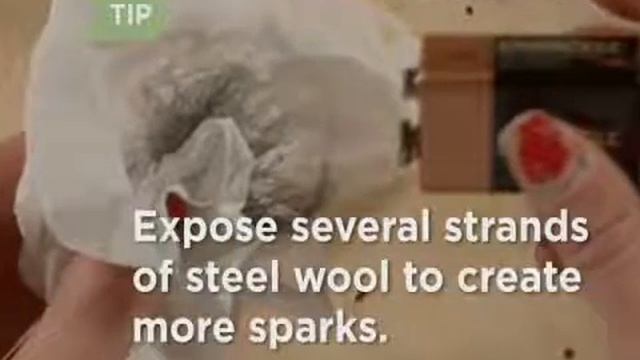 Как разжечь огонь-How to Start a Fire with a Battery смотреть онлайн