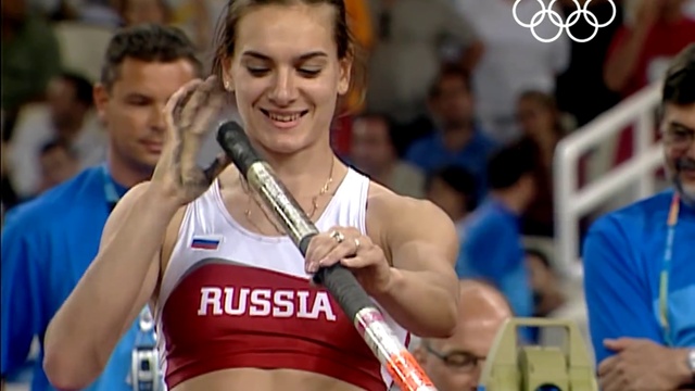 Yelena Isinbayeva Wins Gold in Pole Vault - Athens 2004 Olympics смотреть онлайн