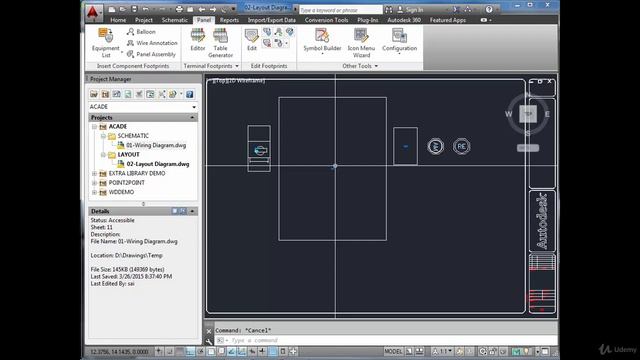 9. 17 Panel Terminal Strips from Schematic | AutoCAD Electrical Engineering смотреть онлайн