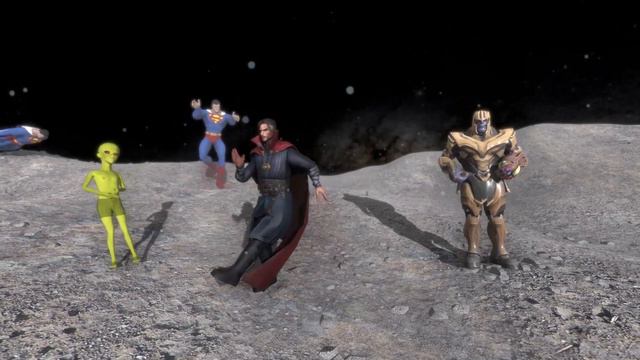 CHALLENGE 3D Green Alien - Thanos - Dr Strange feat Superman смотреть онлайн