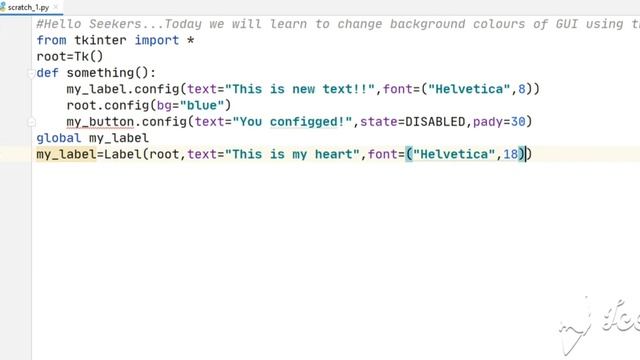 Configuring Background Colour Change using Tkinter смотреть онлайн