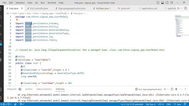 How to Fix Error "Not a managed type" in Spring boot. смотреть онлайн
