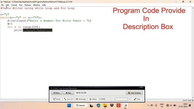 Write a Program for Write Table in Python|| table writer using Python|| Write any Number of Table смотреть онлайн