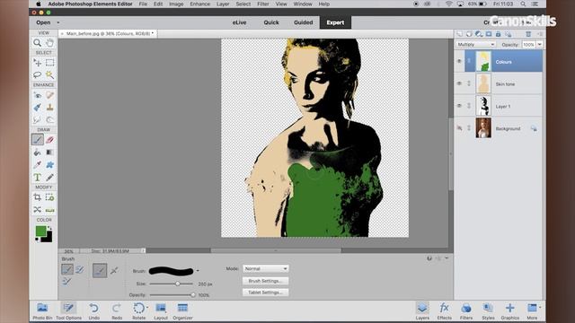 Create a Pop-Art effect in Photoshop Elements смотреть онлайн