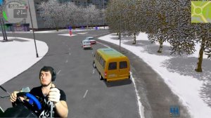 ДИКИЙ ГАЗЕЛИСТ - ЗИМНИЙ ДРИФТ НА ГАЗЕЛЕ в CITY CAR DRIVING + РУЛЬ