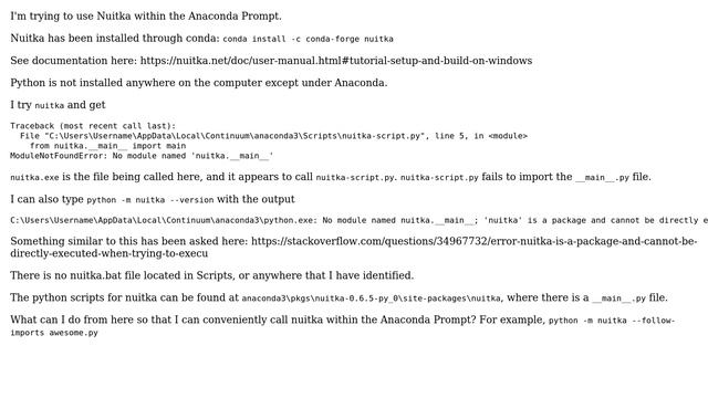Properly installing and using Nuitka within Anaconda, " No module named 'nuitka.__main__' " смотреть онлайн