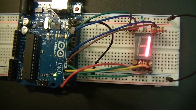 Arduino. 7-сегментный цифровой индикатор смотреть онлайн