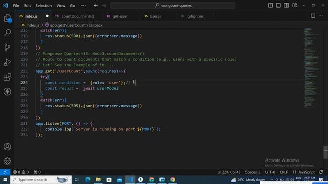 Model.countDocuments() in Node.js | Node.js Interview Questions | Basic-to-Advanced смотреть онлайн