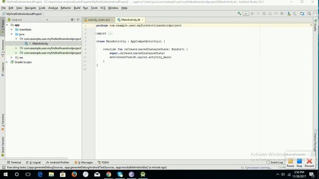 How to create Kotlin Project in Android Studio 3 .0 смотреть онлайн