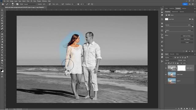 How To Change a Color Background to Black and White with Adobe Photoshop Tutorial смотреть онлайн