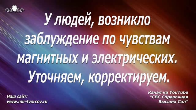 584 У людей возникло заблуждение по чувствам Магнитных и Электрических. Уточняем, корректируем. смотреть онлайн