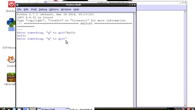 Python exercise: read line of input, 'q' to quit смотреть онлайн