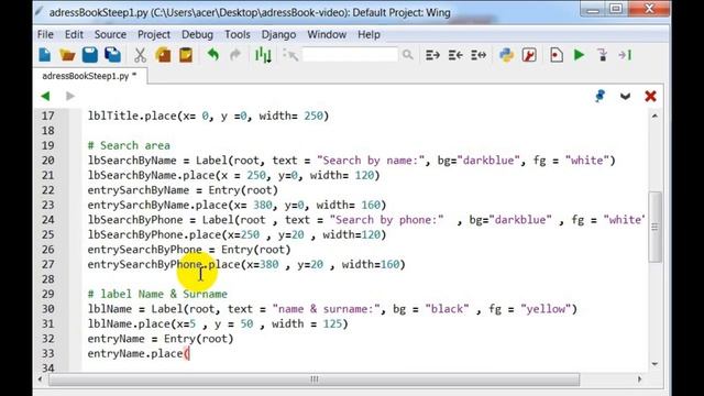 Adress Book With Python Tkinter & SQLite - Part2 смотреть онлайн