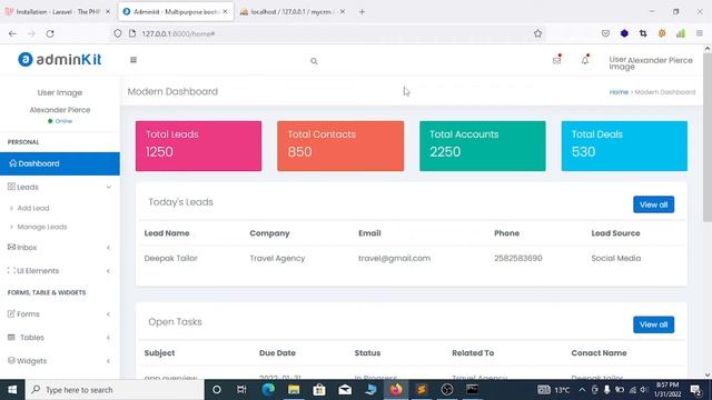 CRM System using Laravel 8 | Zoho CRM | Add Lead Page & Validate | Part-2 смотреть онлайн