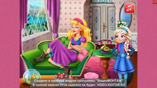 Королева Эльза Холодное Сердце Игра Принцесса Анна и Олень Свен Disney Frozen Anna and Elsa princes смотреть онлайн