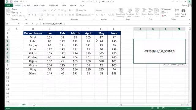 OFFSET Function in Excel ( Dynamic Named Range in Excel ) - Lesson 106 смотреть онлайн