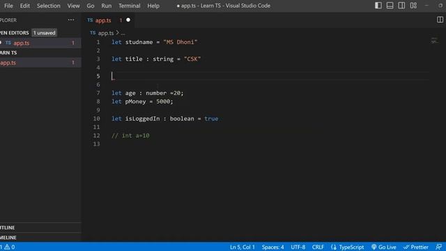 string , number, boolean Types && What is Types by Inference #typescript #typescripttutorial смотреть онлайн
