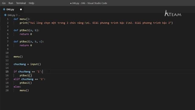 Bài tập #Python tự luyện -Bài 46: Viết hàm giải phương trình bậc nhất và bậc hai |#Kteam #Howktea смотреть онлайн