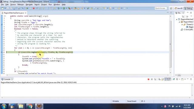 Java String [regionMatches method example] | Java Tutorial смотреть онлайн
