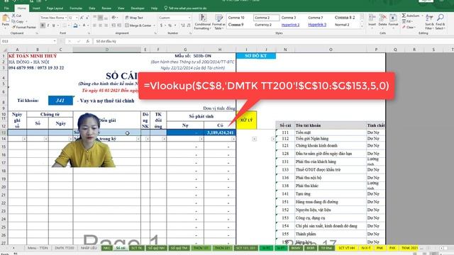Hướng Dẫn Làm Sổ Sách Kế Toán Trên Excel | Bài 5: Cách Lập Sổ Cái Các Tài Khoản Kế Toán Tự Động смотреть онлайн